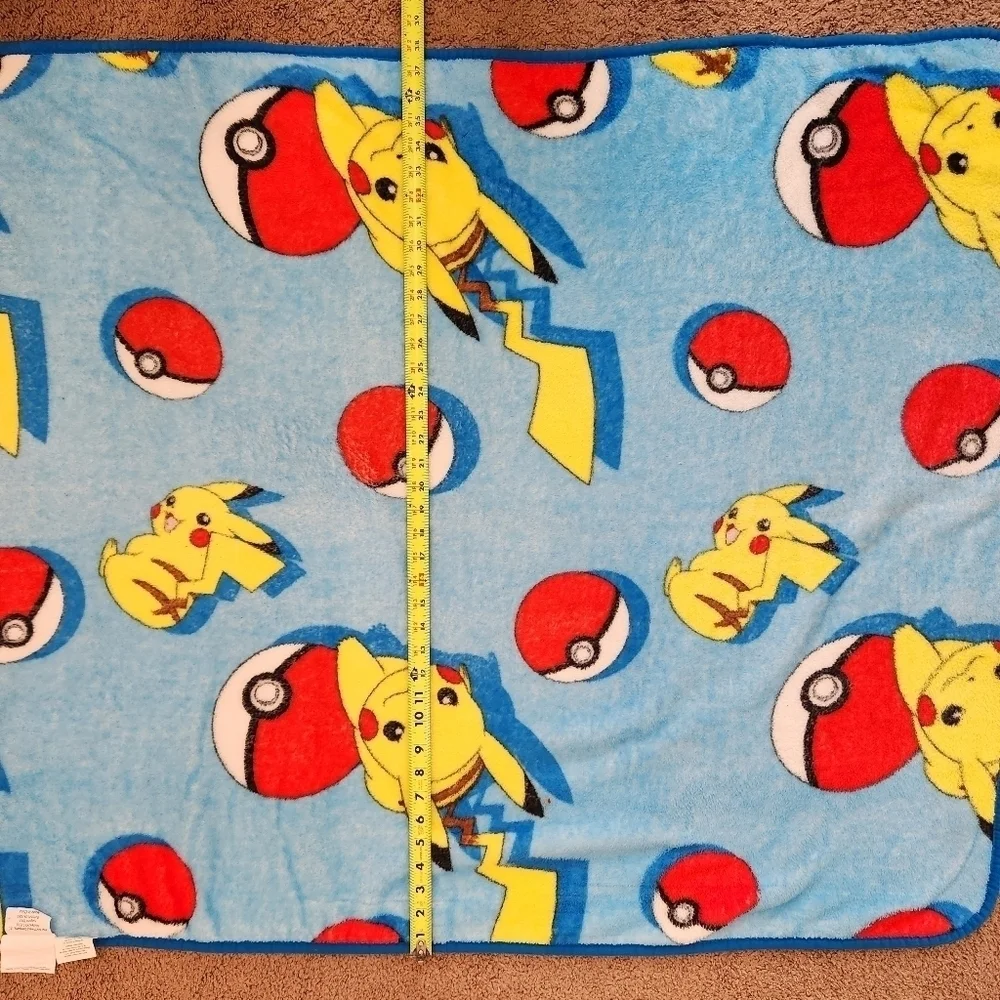 Northwest Company Pokemon Pokeball Power Pikachu Blue Throw Blanket Kids 46